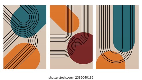 Abstract Poster, Mid Century Modern, Colorful Prints, Geometric Art Print, Geometric Shapes, Contemporary Print, Abstract Wall Art