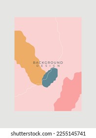 Abstract poster with minimalist object on background. Banner, postcard or brochure cover design. Vector illustration concept