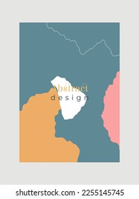 Abstract poster with minimalist object on background. Banner, postcard or brochure cover design. Vector illustration concept