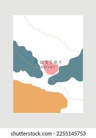 Abstract poster with minimalist object on background. Banner, postcard or brochure cover design. Vector illustration concept