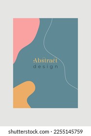 Abstract poster with minimalist object on background. Banner, postcard or brochure cover design. Vector illustration concept