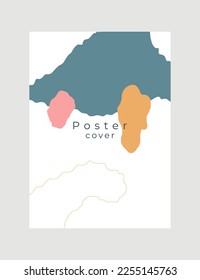 Abstraktes Poster mit minimalistischem Objekt auf Hintergrund. Banner-, Postkarten- oder Broschüren-Titeldesign. Vektorgrafik-Konzept