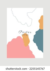 Abstract poster with minimalist object on background. Banner, postcard or brochure cover design. Vector illustration concept