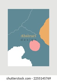 Abstract poster with minimalist object on background. Banner, postcard or brochure cover design. Vector illustration concept