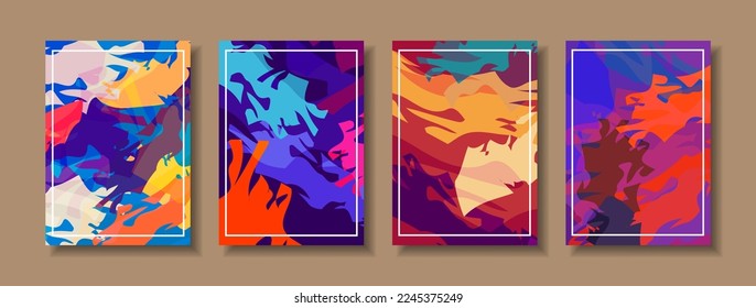 Abstract poster modern design style and background trendy template shape