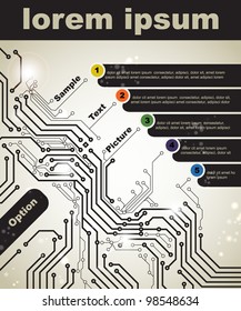 Abstract poster of modern digital technologies