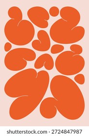 Abstract poster with modern liquid shapes. Card design with fluid flowing elements texture, pattern with blobs, organic natural forms, random decorative drops and spots. Flat vector illustration