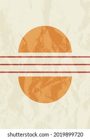 Abstract poster in a modern style with geometric shapes. Vector illustration. Vintage style. Grunge style.
