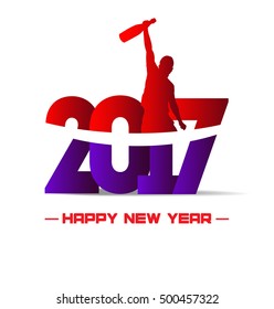 Abstract poster. New year 2017