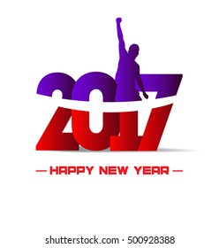 Abstract poster. New year 2017