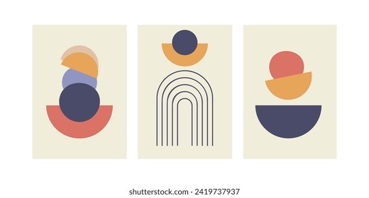 Abstract Poster on a white background. Graphic elements. Set of Posters. Illustration. Vector. EPS10