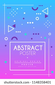 Abstract poster original design, creative solution placard template, background for banner, invitation, flyer, cover, brochure vector Illustration