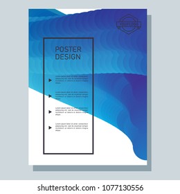 Abstract poster with overflow with the blend. Bright fluorescent color, fashionable modern design