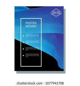 Abstract poster with overflow with the blend. Bright fluorescent color, fashionable modern design