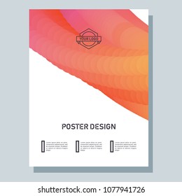 Abstract poster with overflow with the blend. Bright fluorescent color, fashionable modern design