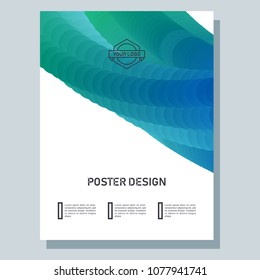 Abstract poster with overflow with the blend. Bright fluorescent color, fashionable modern design
