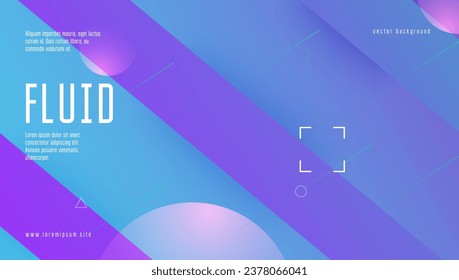 Abstract Poster. Paper Music Frame. Blue Liquid Illustration. Business Screen. Light Gradient Composition. Horizontal Page. Flat Landing Page. Purple Abstract Poster