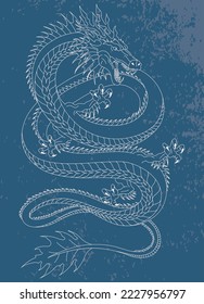 Abstract poster in retro asian style for your banner, flyer or business card. Modern, trendy colors, minimalism art, vector illustration.