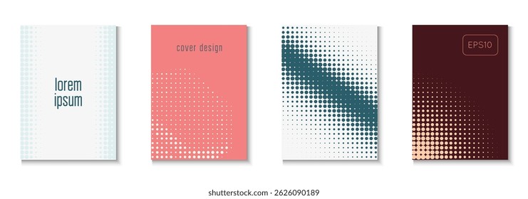 Abstract Poster Set. Cool Circles In Minimal Layout. Flat Invitation With Geometric Frame. Wave Flyer. Minimalist Book Texture. Geometric Line Cover. Trendy Abstract Poster