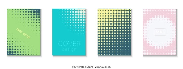 Abstract Poster Set. Summer Circles With Modern Art. Flat Invitation With Geometric Frame. Book Flyer. Minimalist Business Texture. Geometric Graphic Background. Trendy Abstract Poster