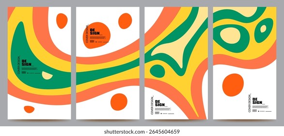 Diseño de Plantilla de conjunto de póster abstracto