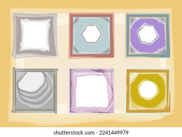 Abstract poster for social media post. Background template with abstract watercolor.