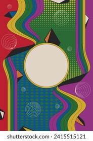 Abstract Poster Template, Colorful Background, Abstract Shapes
