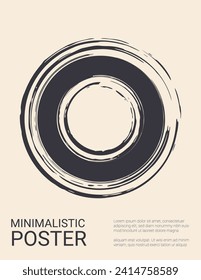 Plantilla de afiches abstractos. Cobertura minimalista. Grunge impresión de fondo. Ilustración vectorial.