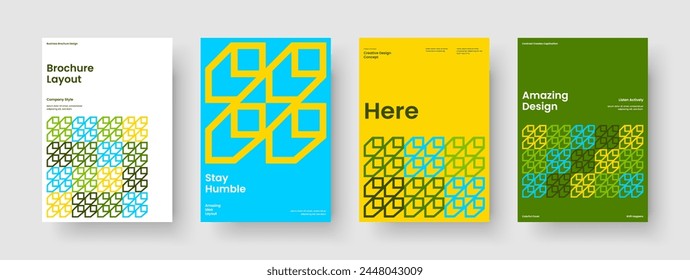 Plantilla Abstractas de afiches. Diseño de fondo moderno. Diseño de informe geométrico. Anuncio. Presentación empresarial. Folleto. Volante. Portada del libro. Revista. Publicidad. Handbill. Folleto. Portátil