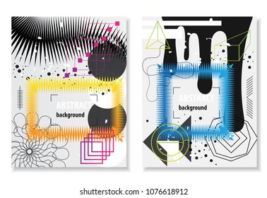 Abstract poster template set isolated on white background. Collection of modern cover for flyer,web site,poster,placard and wallpaper. Useful for banner,presentation card,brochure and print material