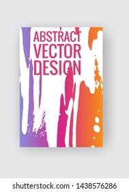 Abstract poster templates. Colorful gradient threads composition. Abstract vector banner illustration.