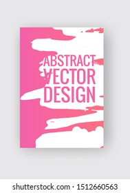 Abstract poster templates. Colorful gradient brushstroke composition. Abstract vector banner illustration.