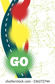 Abstract poster with traffic lights