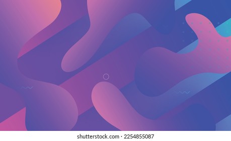 Abstract Poster. Trendy Page. Multicolor Illustration. Tech Landing Page. Gradient Flyer. Pink Plastic Cover. Art Futuristic Background. Liquid Website. Lilac Abstract Poster