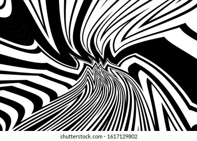 Abstract poster with twisted lines. Creative vector element. Modern graphic pattern. Grunge style. Textile print. Abstract shape. Dynamic effect. Design poster. Vector business. Modern dynamic lines.