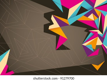 Abstract poster. Vector illustration.