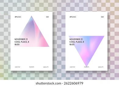 Abstract Poster. Violet Geometric Cover. Pastel Concept. Colourful Retro Illustration. Plastic Vector. Holograph Fluid. Spectrum Foil. Pink Abstract Poster