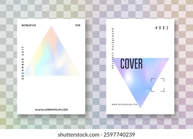 Abstract Poster. Violet Neon Cover. Holographic Fluid. 1980 Foil. Business Retro Illustration. Chrome Vector. Crystal Banner. Blue Abstract Poster
