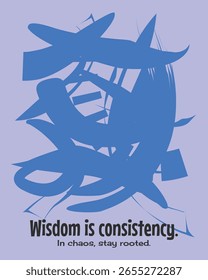 Póster Abstractas La sabiduría es palabras de consistencia de vida