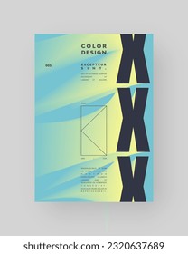 Diseño de afiches abstractos. Formato vertical A4. Cartel moderno. Folleto estricto y discreto. Composición de tipo colorido	