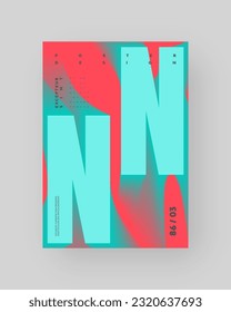 Abstract Posters Design. Vertical A4 format. Modern placard. Strict and discreet brochure. Colorful type composition	
