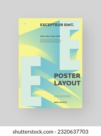 Diseño de afiches abstractos. Formato vertical A4. Cartel moderno. Folleto estricto y discreto. Composición de tipo colorido	