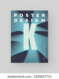 Diseño de afiches abstractos. Formato vertical A4. Cartel moderno. Folleto estricto y discreto. Composición de tipo colorido	