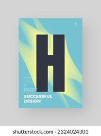 Abstract Posters Design. Vertical A4 format. Modern placard. Strict and discreet brochure. Colorful type composition