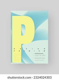 Abstract Posters Design. Vertical A4 format. Modern placard. Strict and discreet brochure. Colorful type composition