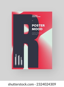 Diseño de afiches abstractos. Formato vertical A4. Cartel moderno. Folleto estricto y discreto. Composición de tipo colorido
