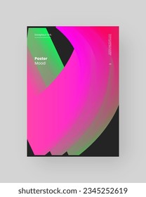 Abstract Posters Design. Vertical A4 format. Modern placard. Strict and discreet brochure. Colorful 3d form composition