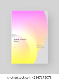 Abstract Posters Design. Vertical A4 format. Modern placard. Strict and discreet brochure. Colorful 3d form composition