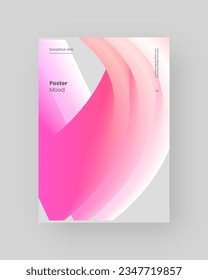 Abstract Posters Design. Vertical A4 format. Modern placard. Strict and discreet brochure. Colorful 3d form composition