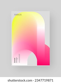 Abstract Posters Design. Vertical A4 format. Modern placard. Strict and discreet brochure. Colorful 3d form composition